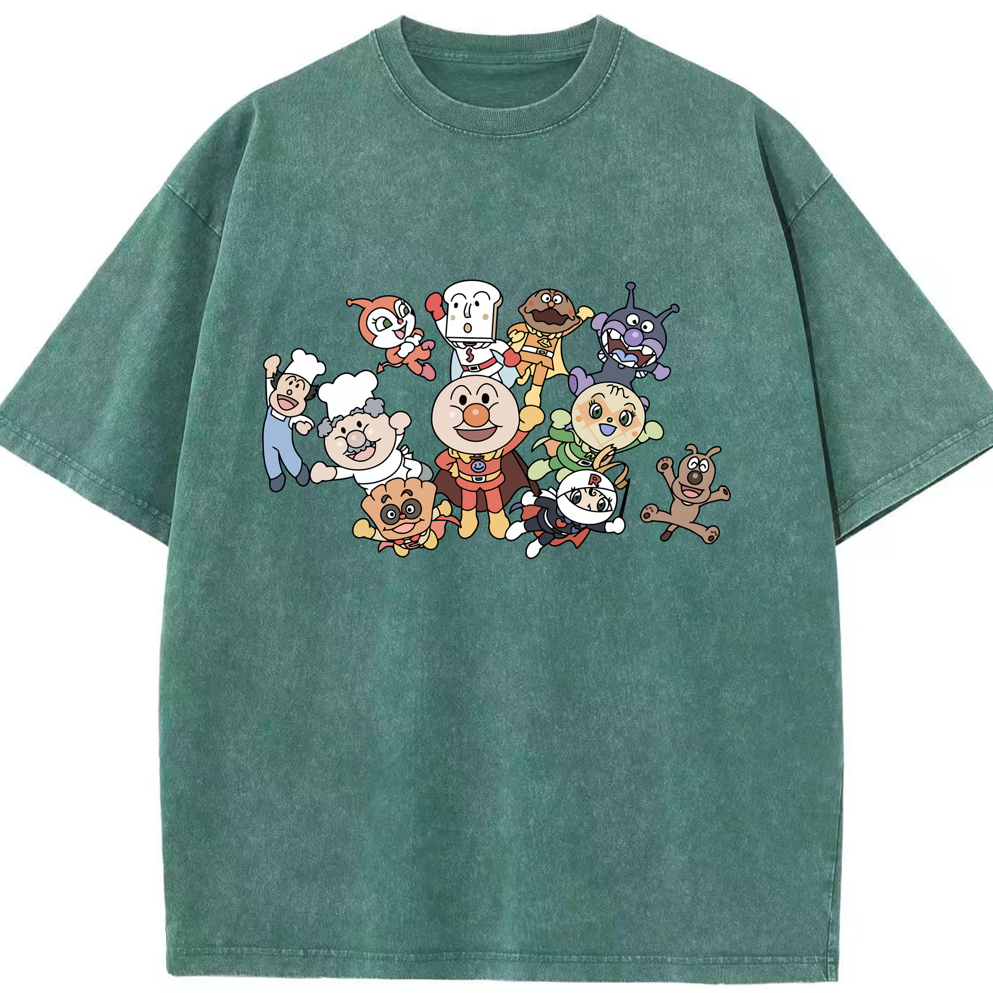 （画像用） アンパンマン Anpanman 綿100% ヴィンテージ風 半袖Tシャツ（フロントプリント）